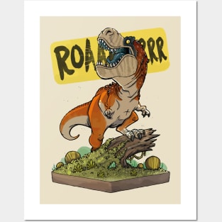 Roaring Power: Dinosaur Roar Design Posters and Art